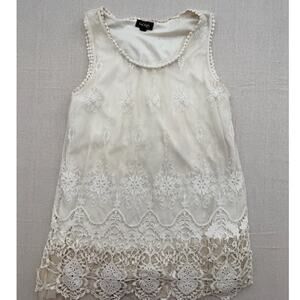 Cal Style White Tank Top - Women's Medium